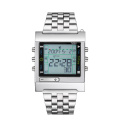 TVG TV2011 Men Digital Movement Watch Casual  Multi-function Stainless Steel Band Watch Alarm Back Light